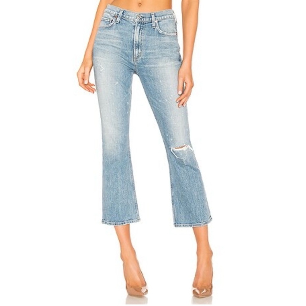 Citizens Of Humanity Light Blue Cropped Jeans
